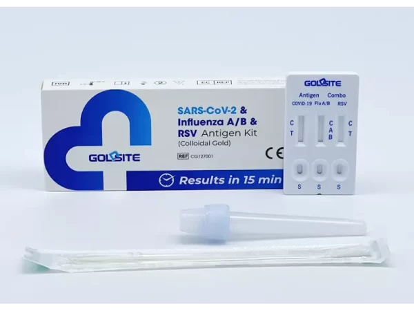 Τεστ ταχείας ανίχνευσης αντιγόνου COVID-19, RSV και γρίπης A&B με ρινικό δείγμα Goldsite - Image 2
